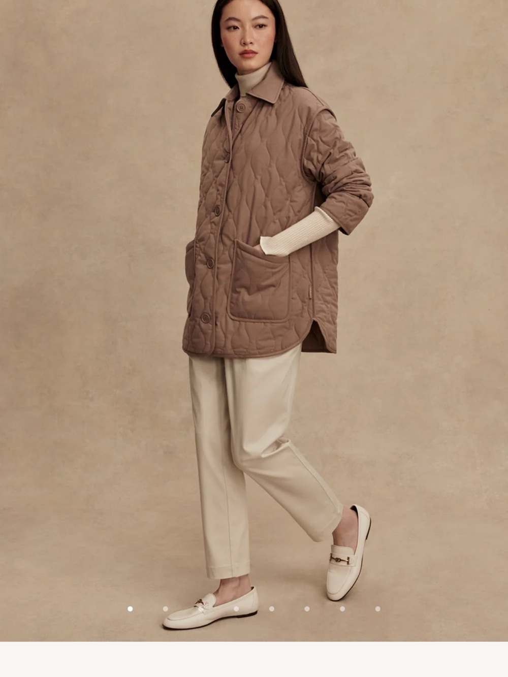 Varley Wilson Quilted Relaxed Jacket - Ash Taupe